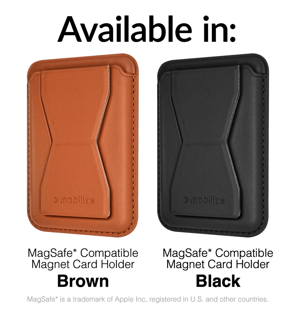 Mobilize Magsafe Compatible Magnet Card Holder Brown