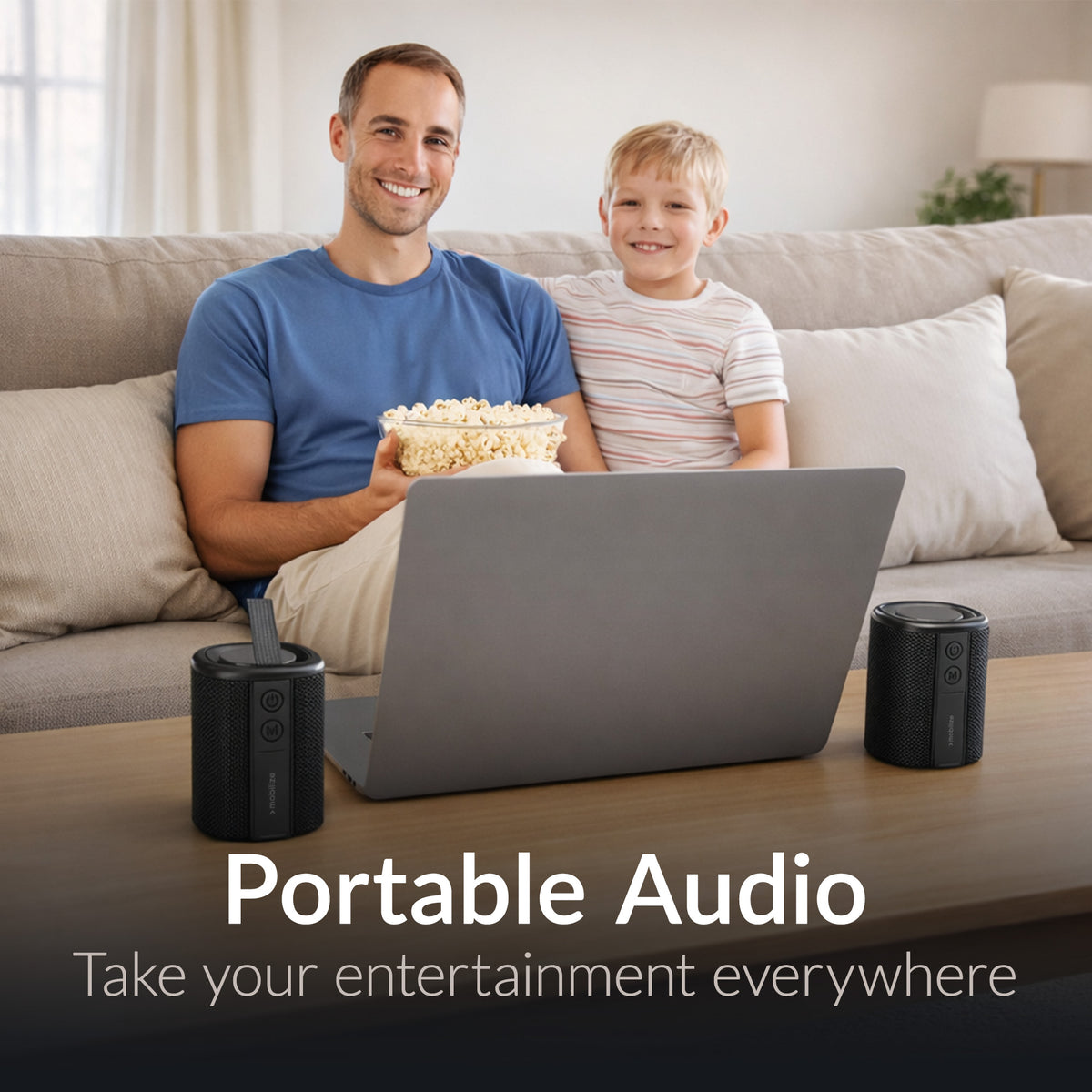 Mobilize 2In1 Bluetooth Speaker Tws Black
