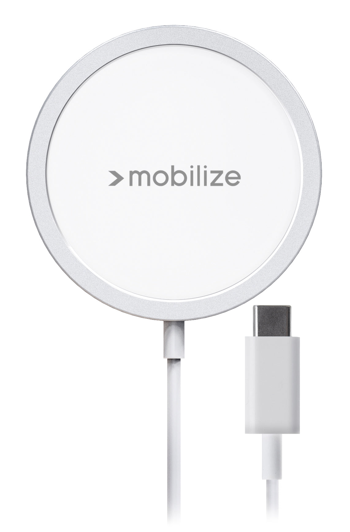 Mobilize Magnetic Wireless Charger Magsafe Compatible 15W White Aluminium