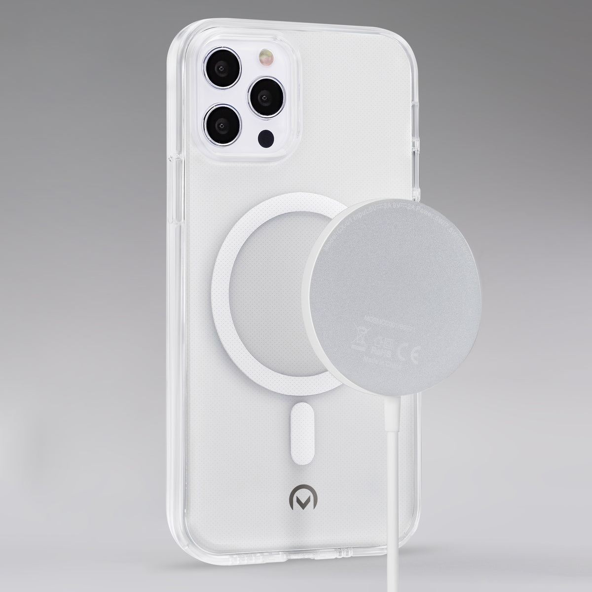 Mobilize Magnetic Wireless Charger Magsafe Compatible 15W White Aluminium