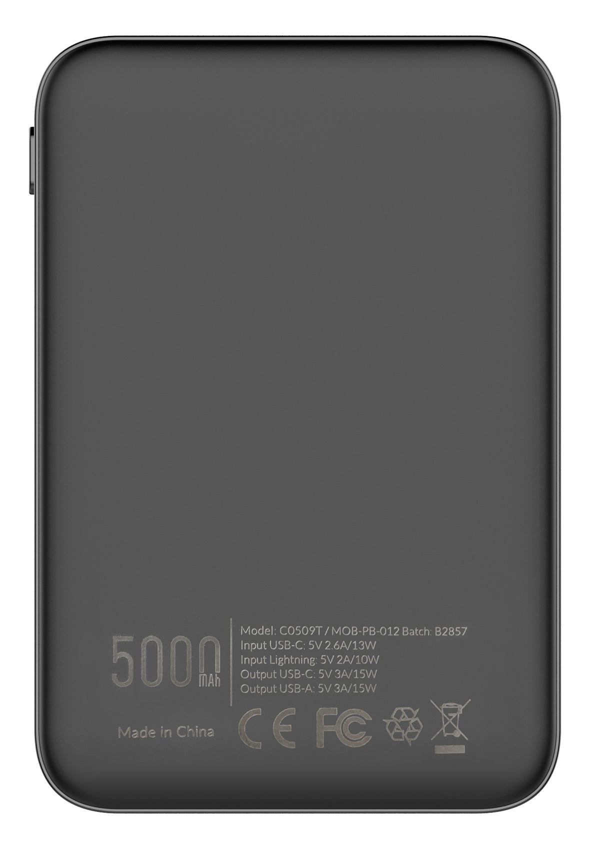 Mobilize Power Bank 5000Mah 15W Black