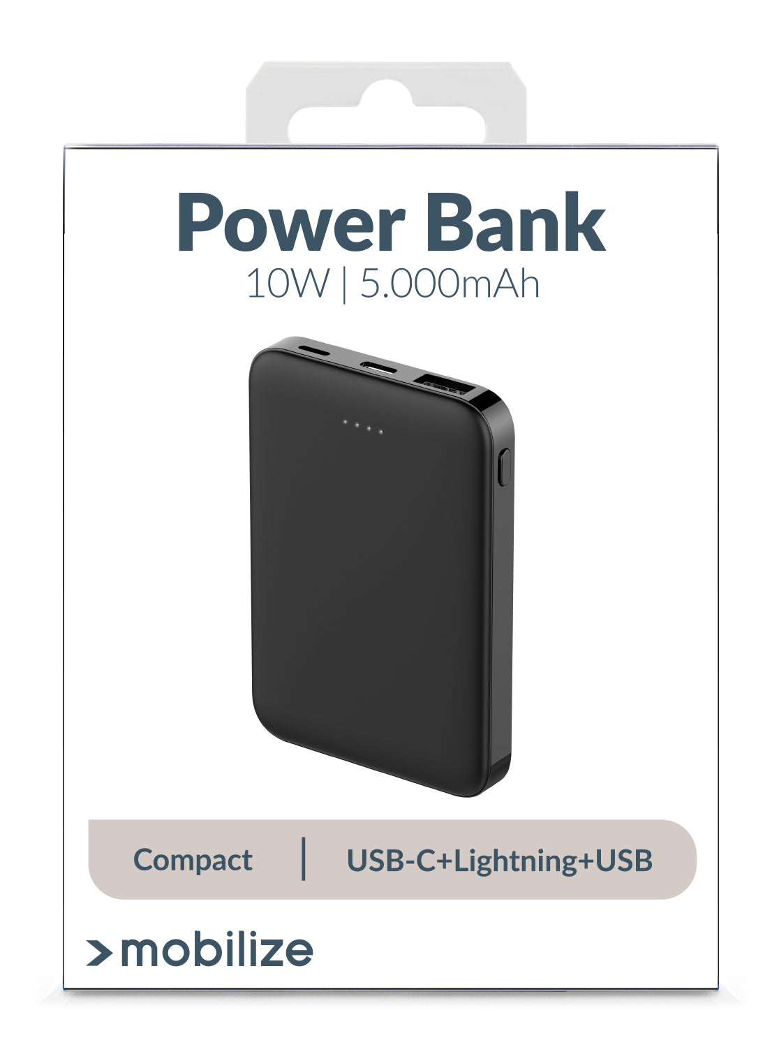 Mobilize Power Bank 5000Mah 15W Black