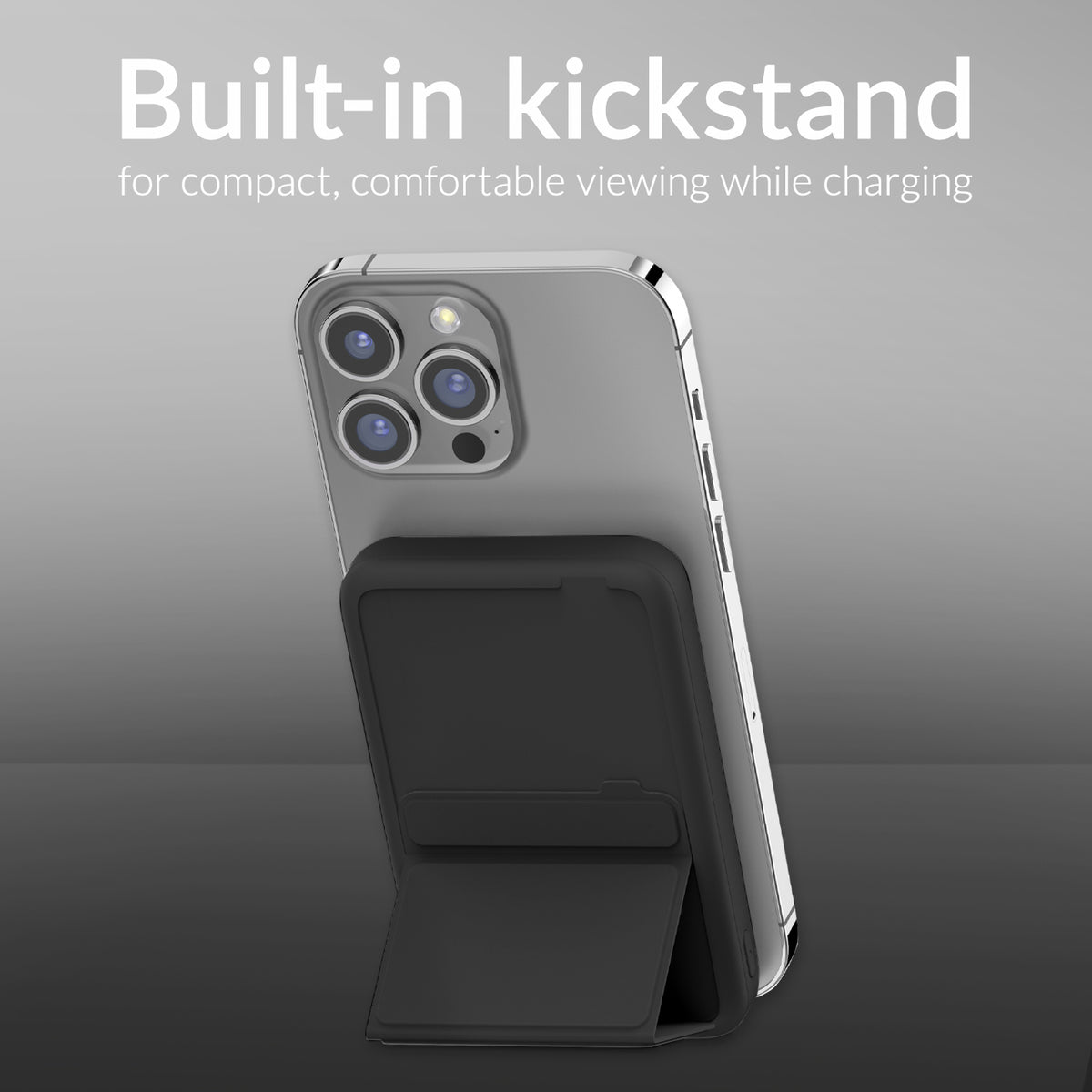 Mobilize Magnetic Wireless Magsafe Compatible Pd Stand Power Bank 10000Mah 15W Black