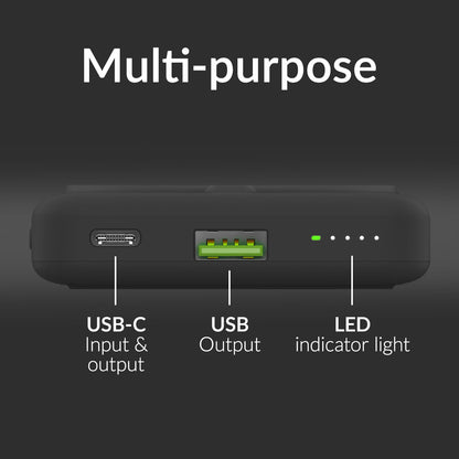 Mobilize Magnetic Wireless Magsafe Compatible Pd Stand Power Bank 10000Mah 15W Black