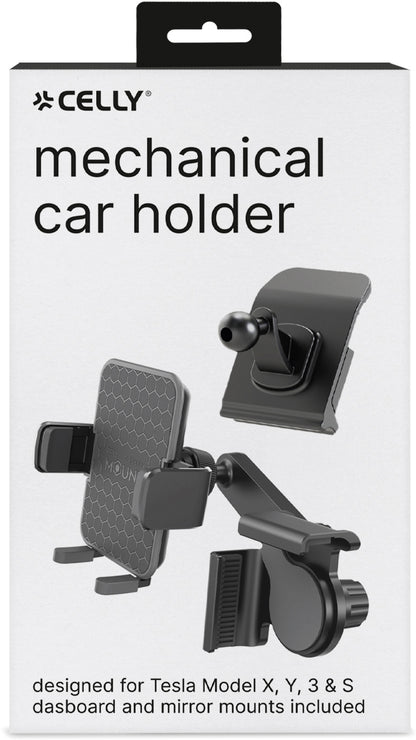 Celly Car Holder For Tesla Monitor And Dashboard Black