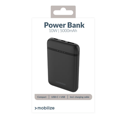 Mobilize Power Bank 5000Mah 10W Black