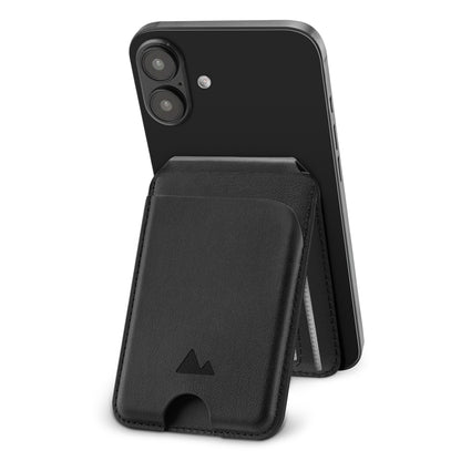 My Style Magsafe Compatible Magnet Card Holder With Stand Function Black