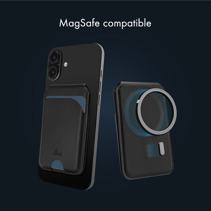 My Style Magsafe Compatible Magnet Card Holder With Stand Function Black