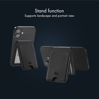 My Style Magsafe Compatible Magnet Card Holder With Stand Function Black