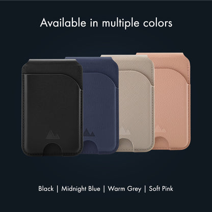 My Style Magsafe Compatible Magnet Card Holder With Stand Function Black