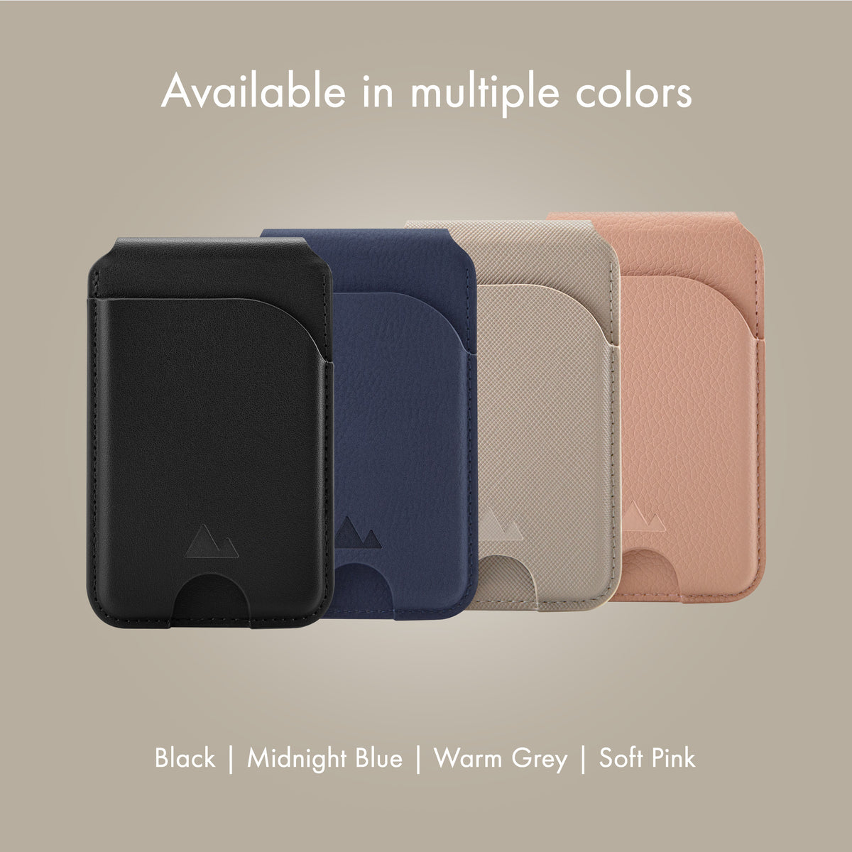 My Style Magsafe Compatible Magnet Card Holder With Stand Function Warm Grey
