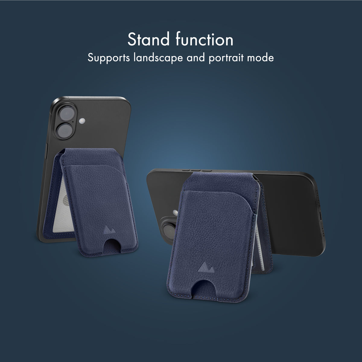 My Style Magsafe Compatible Magnet Card Holder With Stand Function Midnight Blue