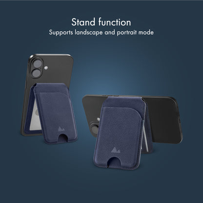 My Style Magsafe Compatible Magnet Card Holder With Stand Function Midnight Blue