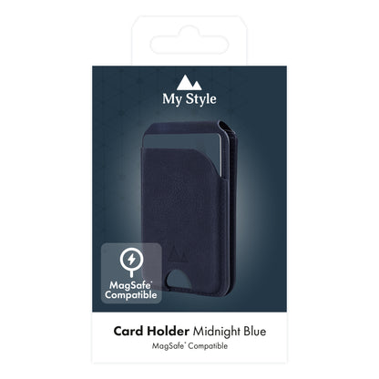 My Style Magsafe Compatible Magnet Card Holder With Stand Function Midnight Blue